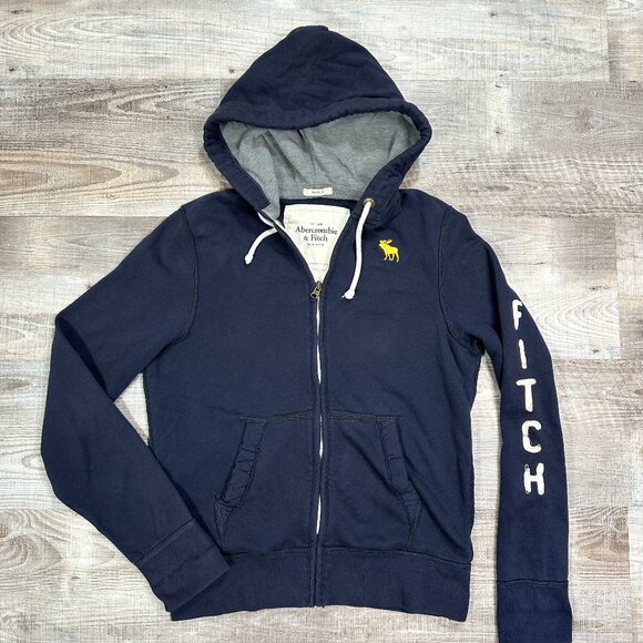 Abercrombie & Fitch Other - Vintage Y2K Abercrombie & Fitch Muscle Zip Up Navy Hoodie Men's Size Medium